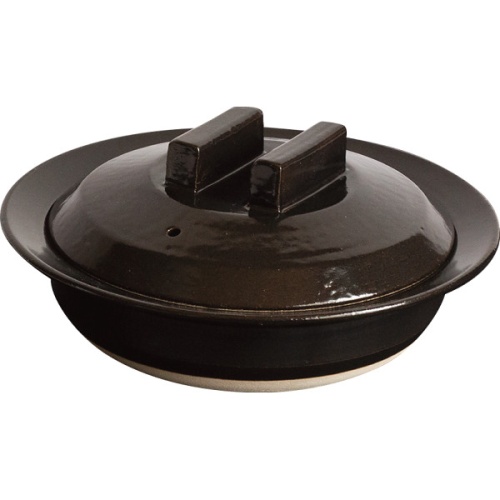 萬古焼　羽釜の土鍋（黒） メイン画像