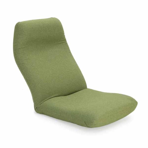 【ヘッドレスト付ハイバック座椅子】グリーン（座椅子・リラックスチェア・パーソナルチェア・チェア・41段階リクライニング） メイン画像