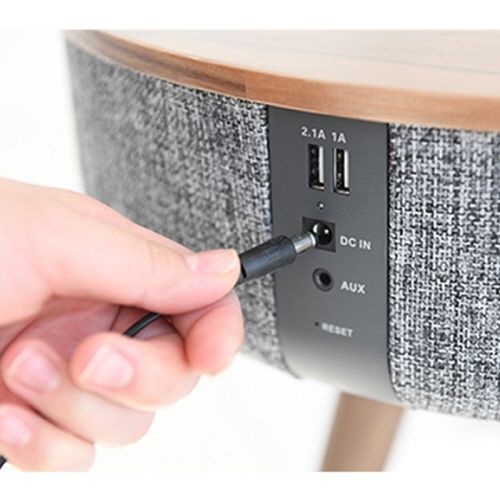 360°Bluetoothスピーカー搭載＆USB充電ポート付きサイドテーブル Mellow 画像4