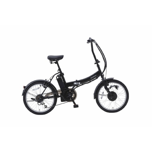 SUISUI 20インチ電動アシスト折畳み自転車 6段変速ブラック メイン画像