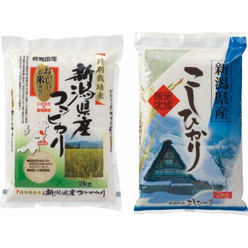 【新潟県】新潟県産　コシヒカリ食べ比べセット　（計４ｋｇ）２ｋｇ×２　　 画像3