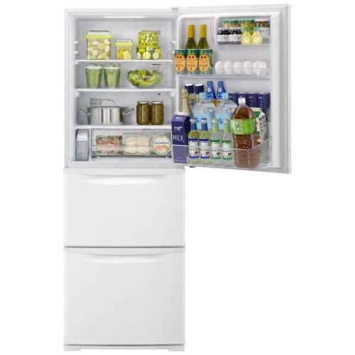 パナソニック　3ドアスリム冷凍冷蔵庫「Cタイプ」　(335L・右開き)　グレイスホワイト 画像3