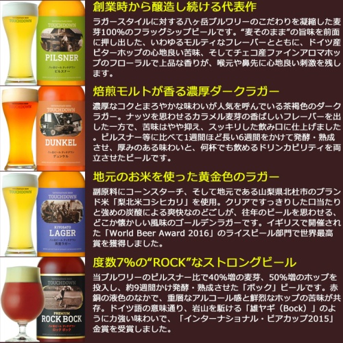 クラフトビール「八ヶ岳ビール タッチダウン」4種24本飲み比べ 画像4